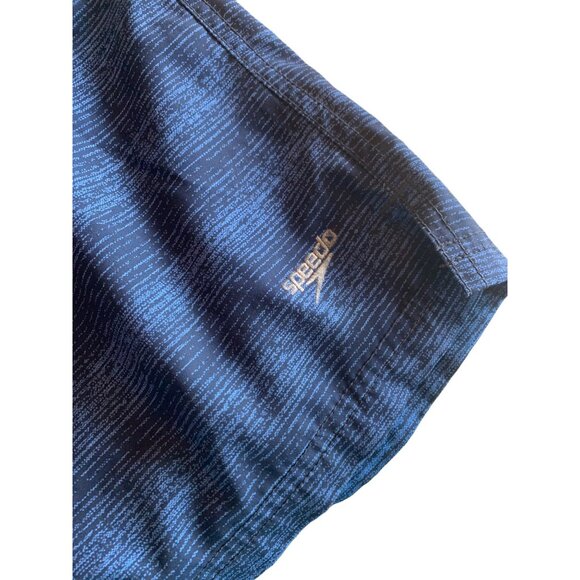 🍒 2/$20 🍒 Speedo Blue Striped Men's Swim Trunks sz XL - Picture 4 of 6